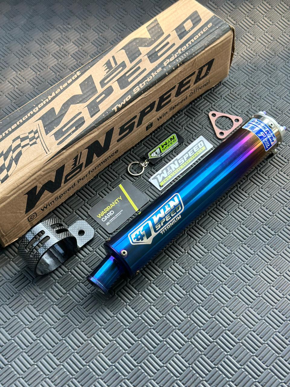 SILENCERS FULL TITANIUM BURN BLUE GOLD ORIGINAL WINSPEED - Image 4