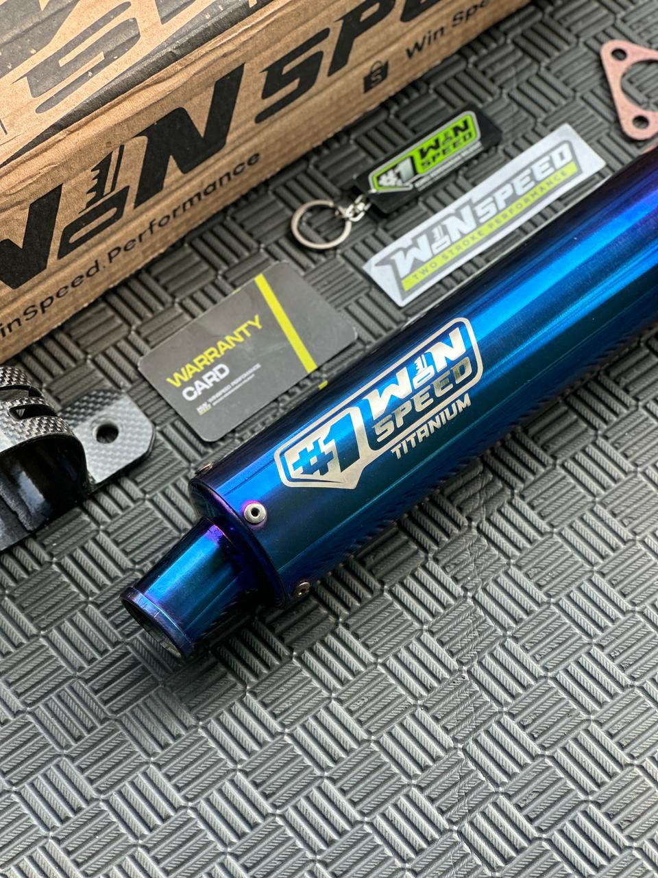 SILENCERS FULL TITANIUM BURN BLUE GOLD ORIGINAL WINSPEED - Image 2