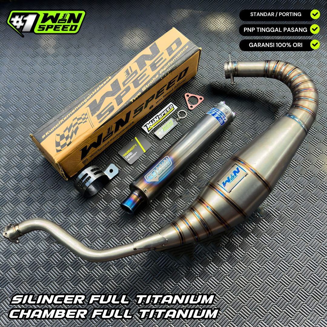 Fullsystem Silencers Full Titanium, Exhaust Chamber Standar/Cobra/Super Cobra, Full Titanium , KR150, KRR150, KRR150ZX, Serpico