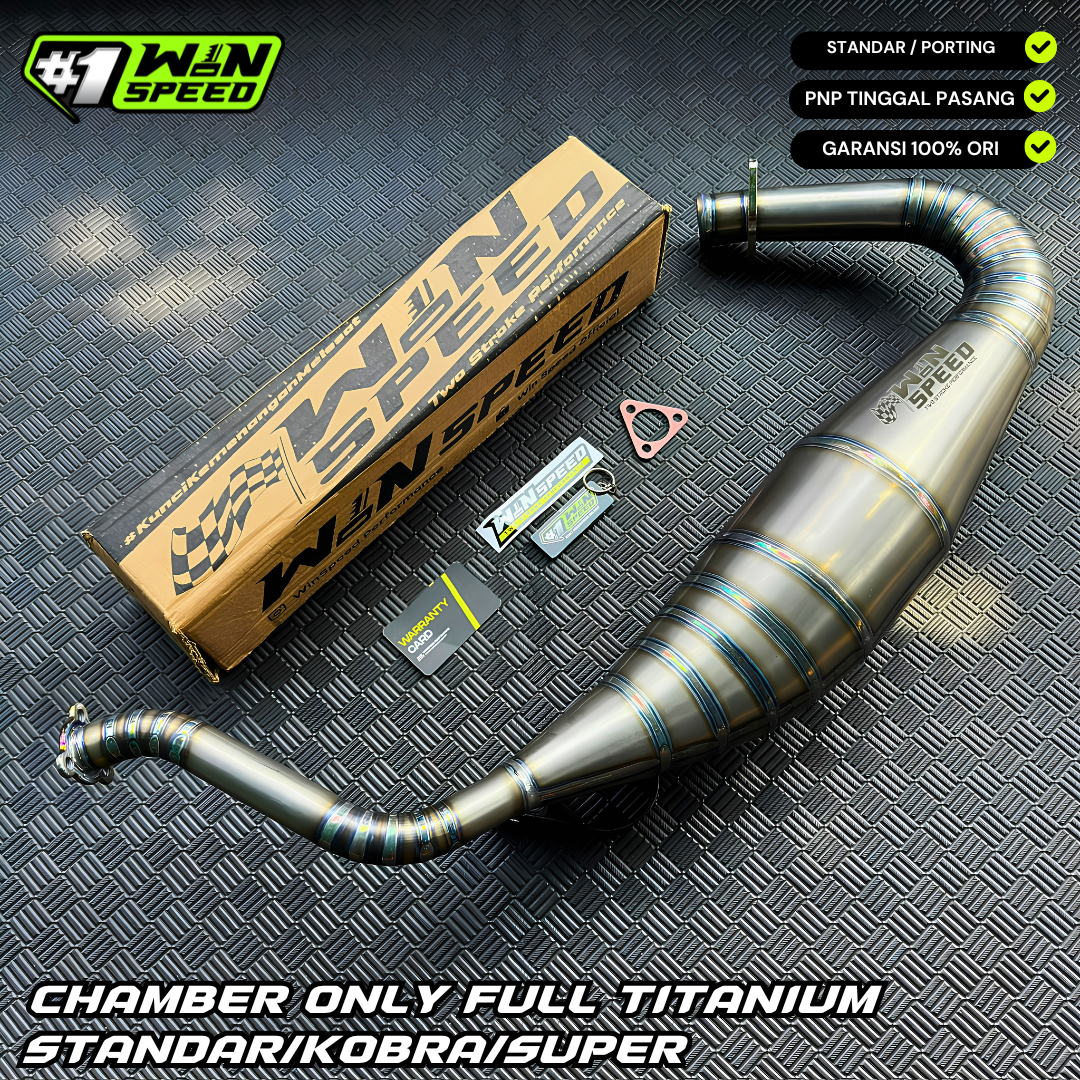 Set, Exhaust Chamber Standar/Semi Cobra/Super Cobra, Full Titanium , KR150, KRR150, KRR150ZX, Serpico