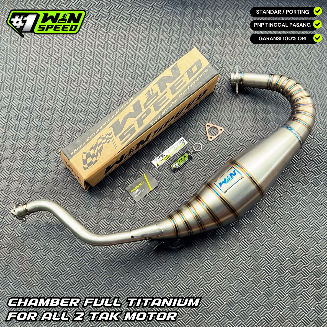 Set, Exhaust Chamber Standar/Semi Cobra/Super Cobra, Full Titanium , KR150, KRR150, KRR150ZX, Serpico