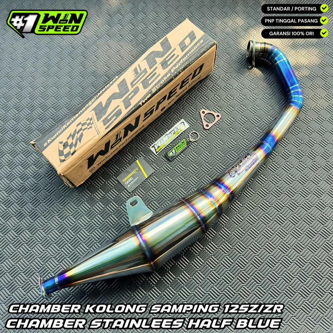 Set, Exhaust Chamber Side Undercarriage Model, Stainless , Yamaha 125z/zr WINSPEED