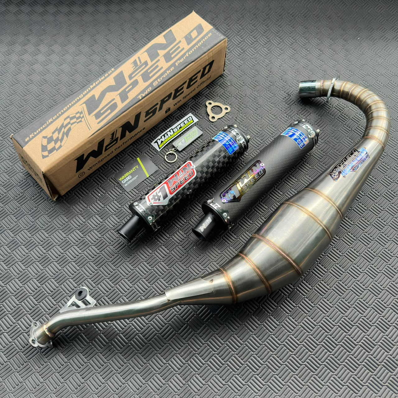 Fullsystem Silencers Carbon Spreadtow & Plain Doff , Exhaust Chamber Stainlees & Galvanized Cobra , SATRIA 2 STROKE - Image 5