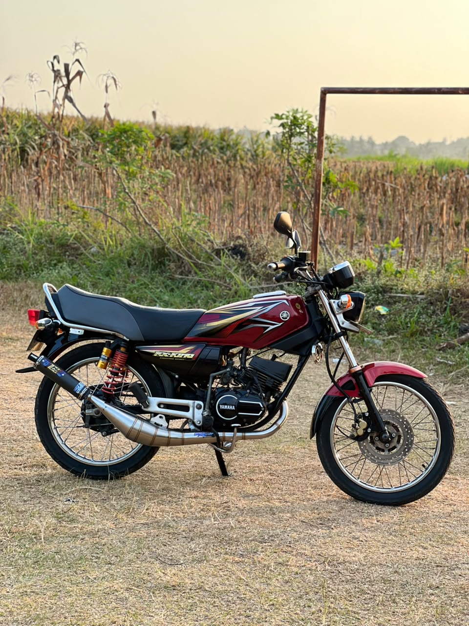 Fullsystem Silencer Carbon Plain Doff & Spreadtow, Exhaust Chamber Stainless Side Body model , YAMAHA RX KING | RXS | RX SERIES - Image 6