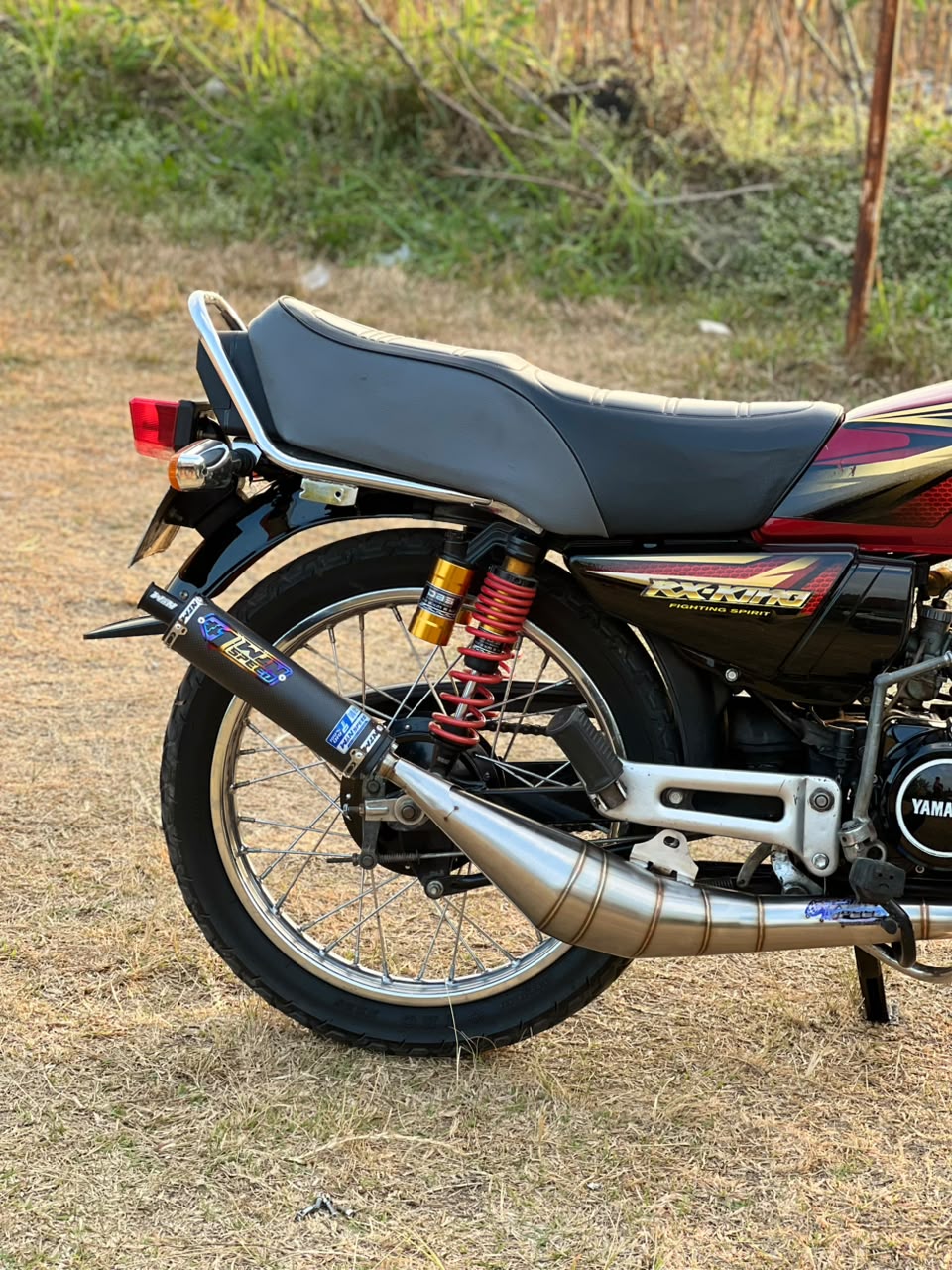Fullsystem Silencer Carbon Plain Doff & Spreadtow, Exhaust Chamber Stainless Side Body model , YAMAHA RX KING | RXS | RX SERIES - Image 7