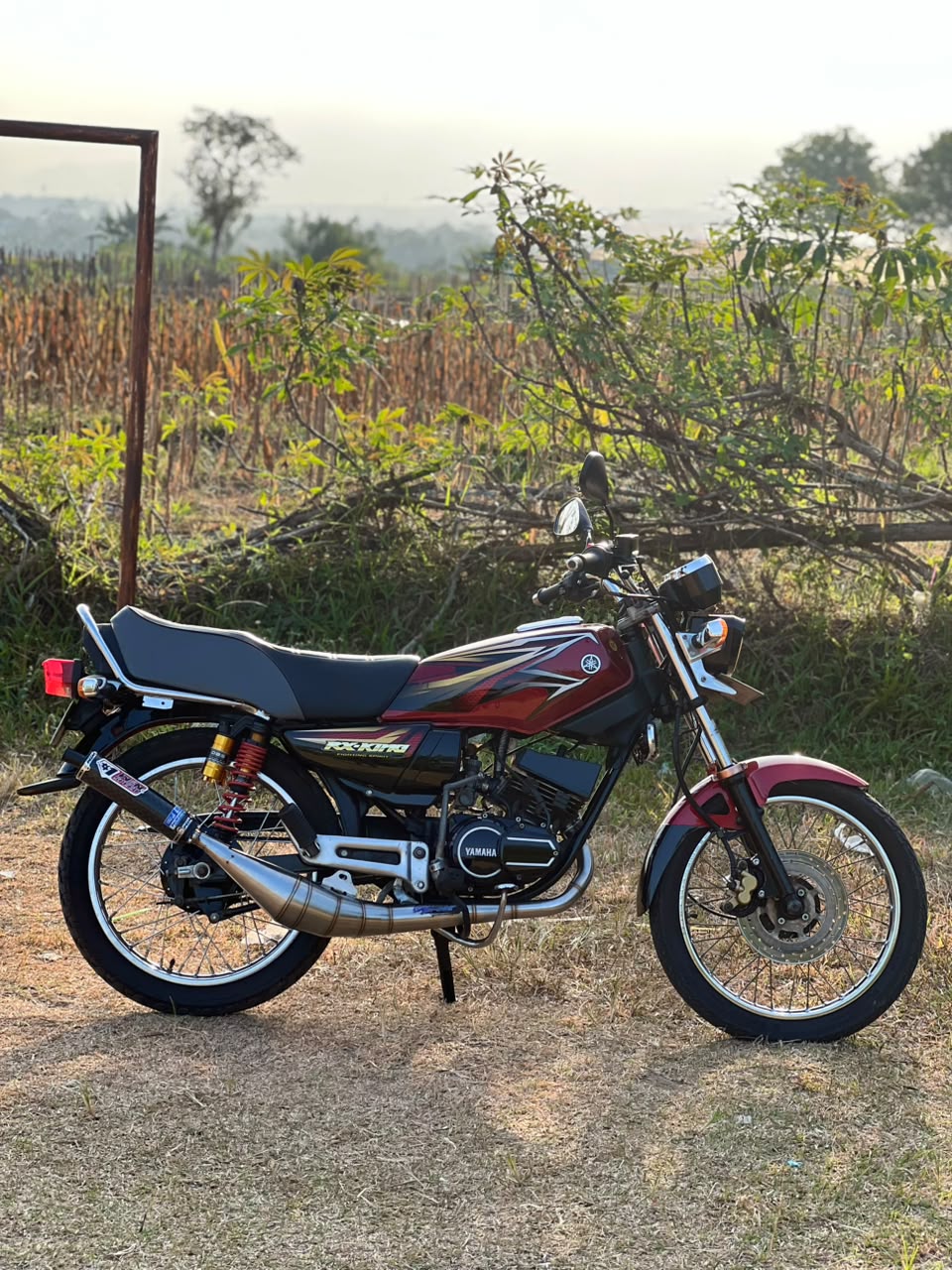Fullsystem Silencer Carbon Plain Doff & Spreadtow, Exhaust Chamber Stainless Side Body model , YAMAHA RX KING | RXS | RX SERIES - Image 8