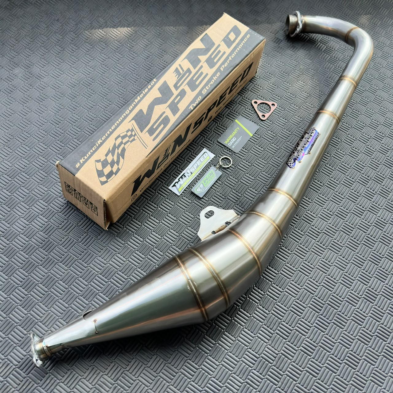 Set, Exhaust Chamber Kolong Thai MODEL, Stainless , YAMAHA RX KING, RXS - Image 4
