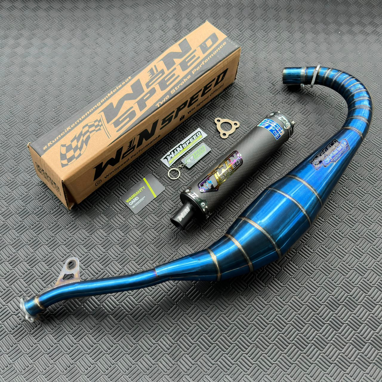 Fullsystem Silencers Carbon Spreadtow & Plain Doff , Exhaust Chamber Stainless Cobra Underpass , Satria 2tak Hiu/Lumba/RGV/RGX - Image 2