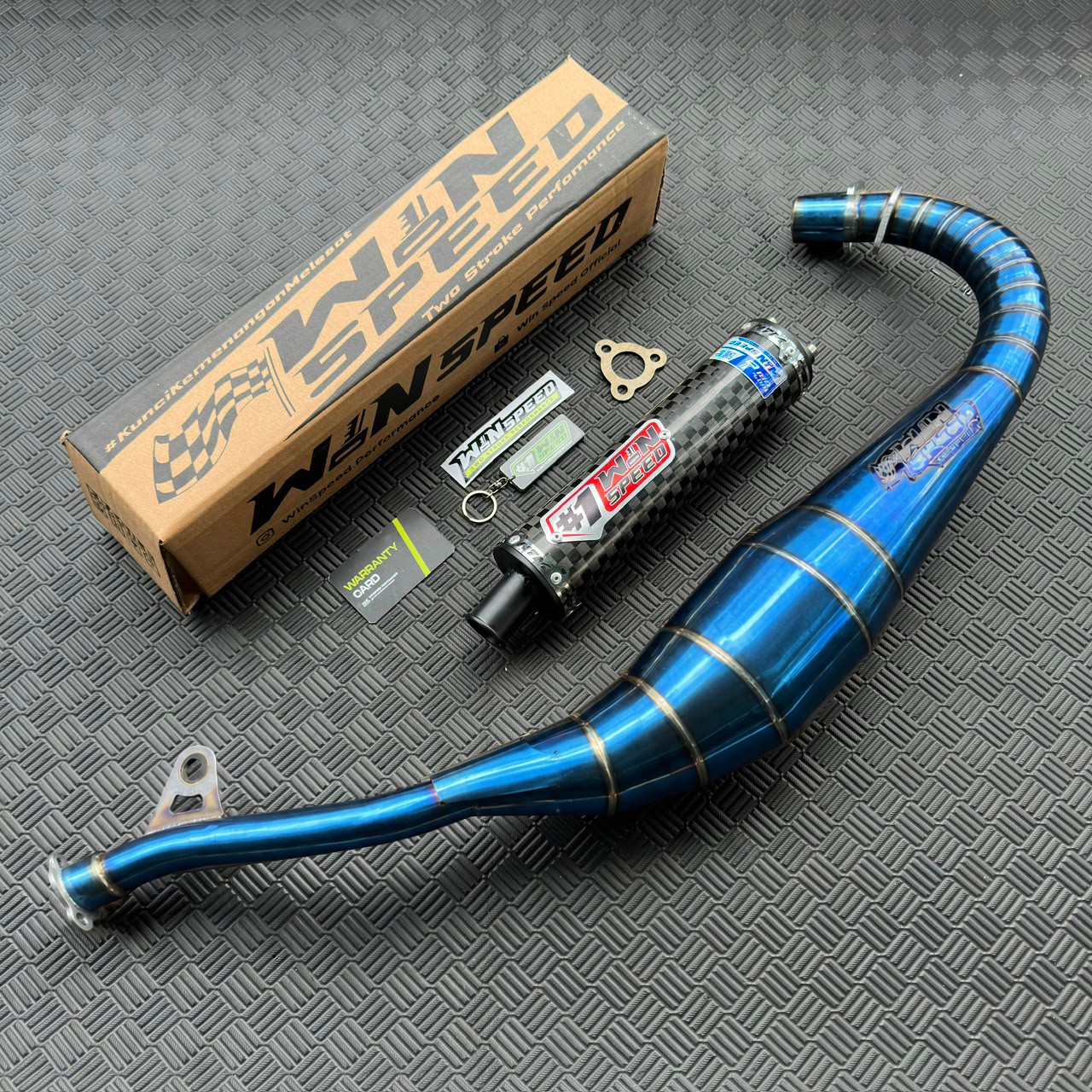 Fullsystem Silencers Carbon Spreadtow & Plain Doff , Exhaust Chamber Stainless Cobra Underpass , Satria 2tak Hiu/Lumba/RGV/RGX - Image 3