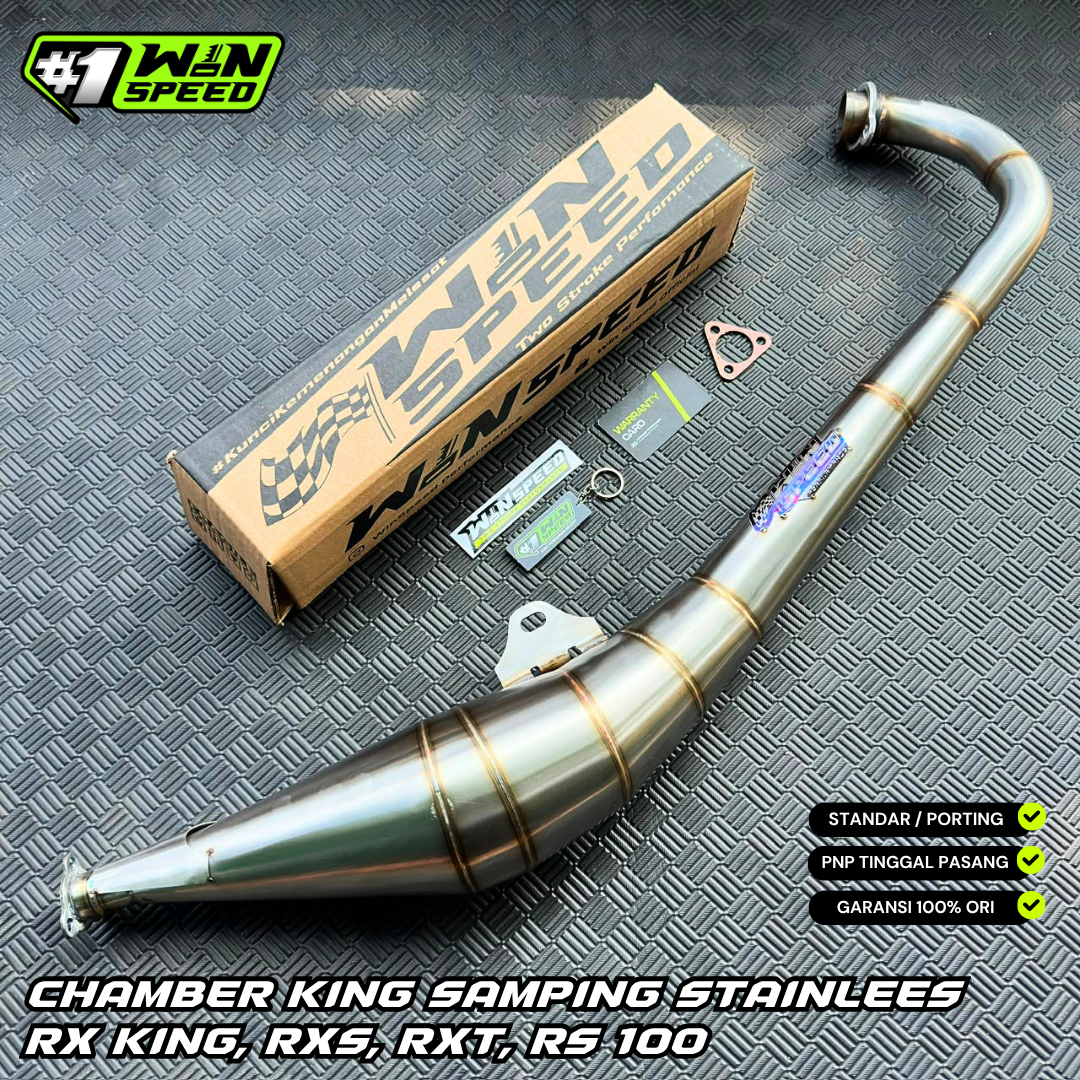 Set, Exhaust Chamber Kolong Thai MODEL, Stainless , YAMAHA RX KING, RXS