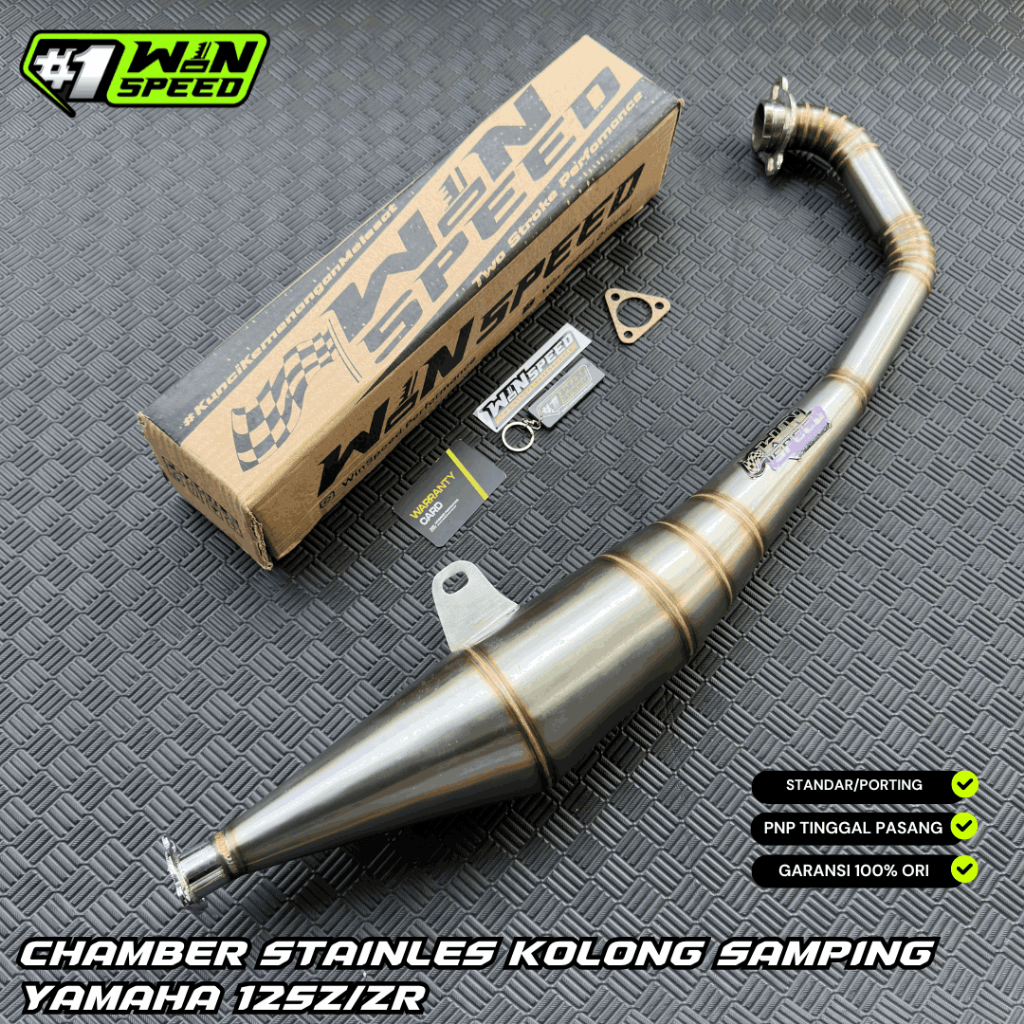 Set, Exhaust Chamber Side Undercarriage Model, Stainless , Yamaha 125z/zr WINSPEED