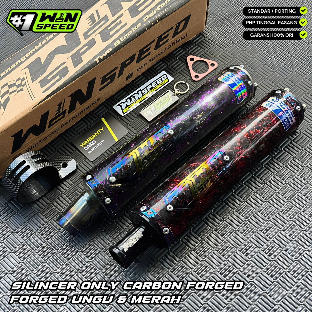 SILENCERS CARBON Forged Red & Purple ORIGINAL WINSPEED