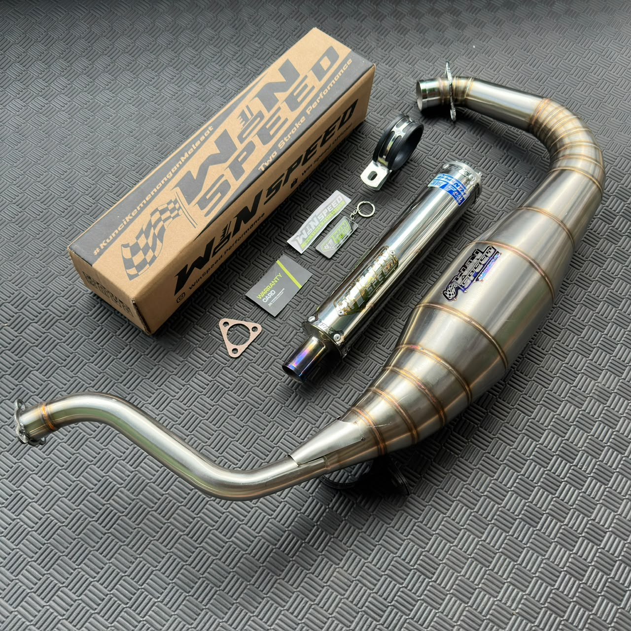 Fullsystem Silencers Stainles Logo Gold, Exhaust Chamber Super Cobra Type , Stainlees , NSR 150 R/RR